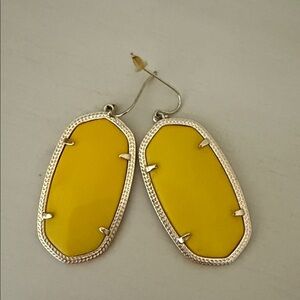 Kendra Scott large yellow earring